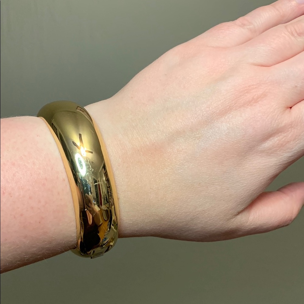 Macy's Gold Bangle Bracelet 2.5"